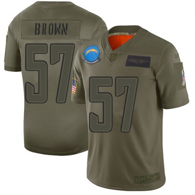 Los Angeles Chargers NFL Football Jatavis Brown Olive Jersey Men Limited #57 2019 Salute to Service->los angeles chargers->NFL Jersey